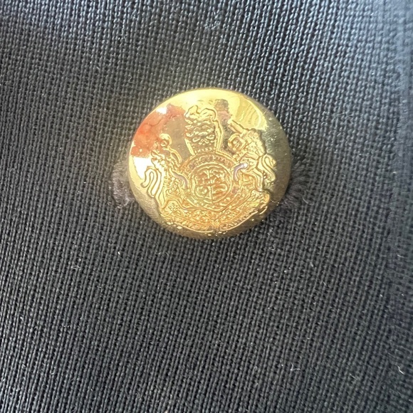 VTG- RALPH LAUREN Black 100% Wool Gold Button Crest Crown Patch Blazer Sz 12P - Picture 7 of 15